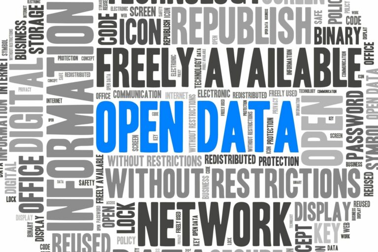open data graphic Open Data in word collage