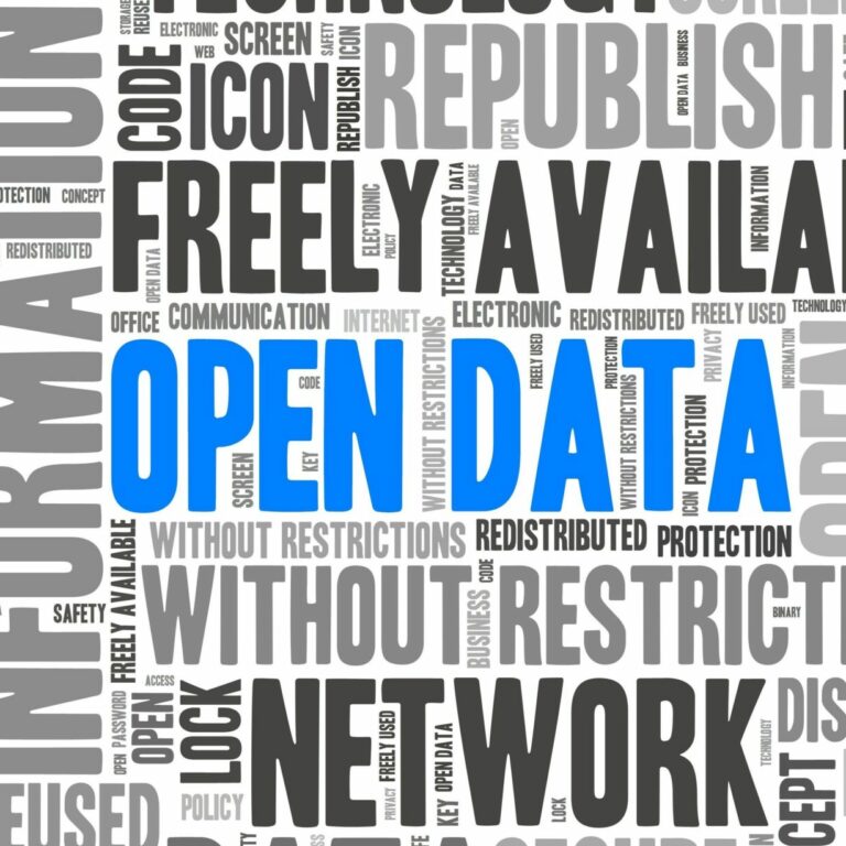 open data graphic Open Data in word collage