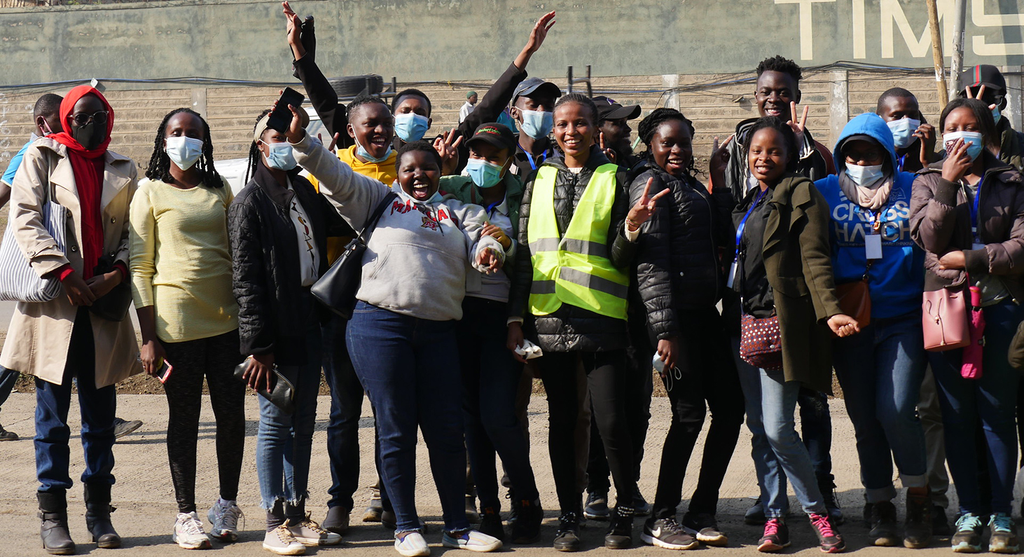 Decent Work Initiative group photo with volunteers